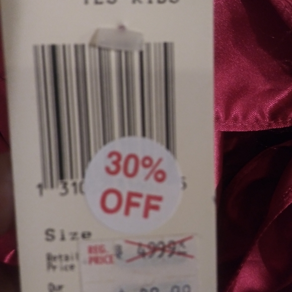 Girls Fuschia Party Dress w/floral accent Sz 14 NWT - Picture 4 of 4